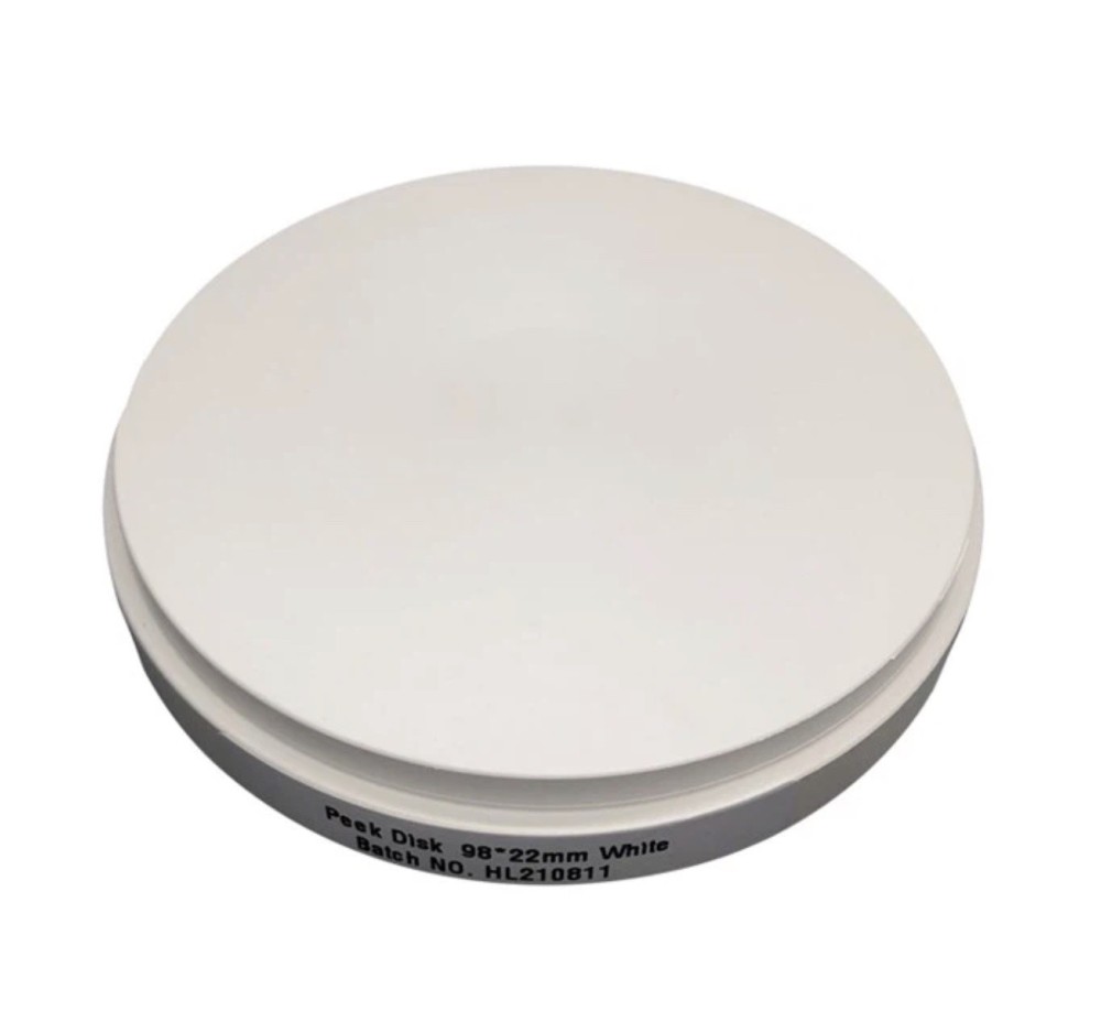 AuDental PEEK Milling Disc – White | Metal-Free, Esthetic Dental Restoration Material