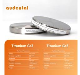 AuDental Titanium Milling Disc – Grade 5 | High-Strength CAD/CAM Implant Titanium