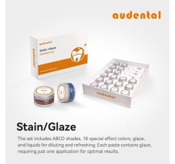 AuDental Stain / Glaze – 26 Available Colors | Ceramic Glaze for Tooth & Gingival Customization